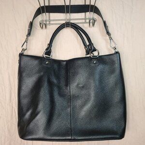 Kattee Black Genuine Leather Satchel